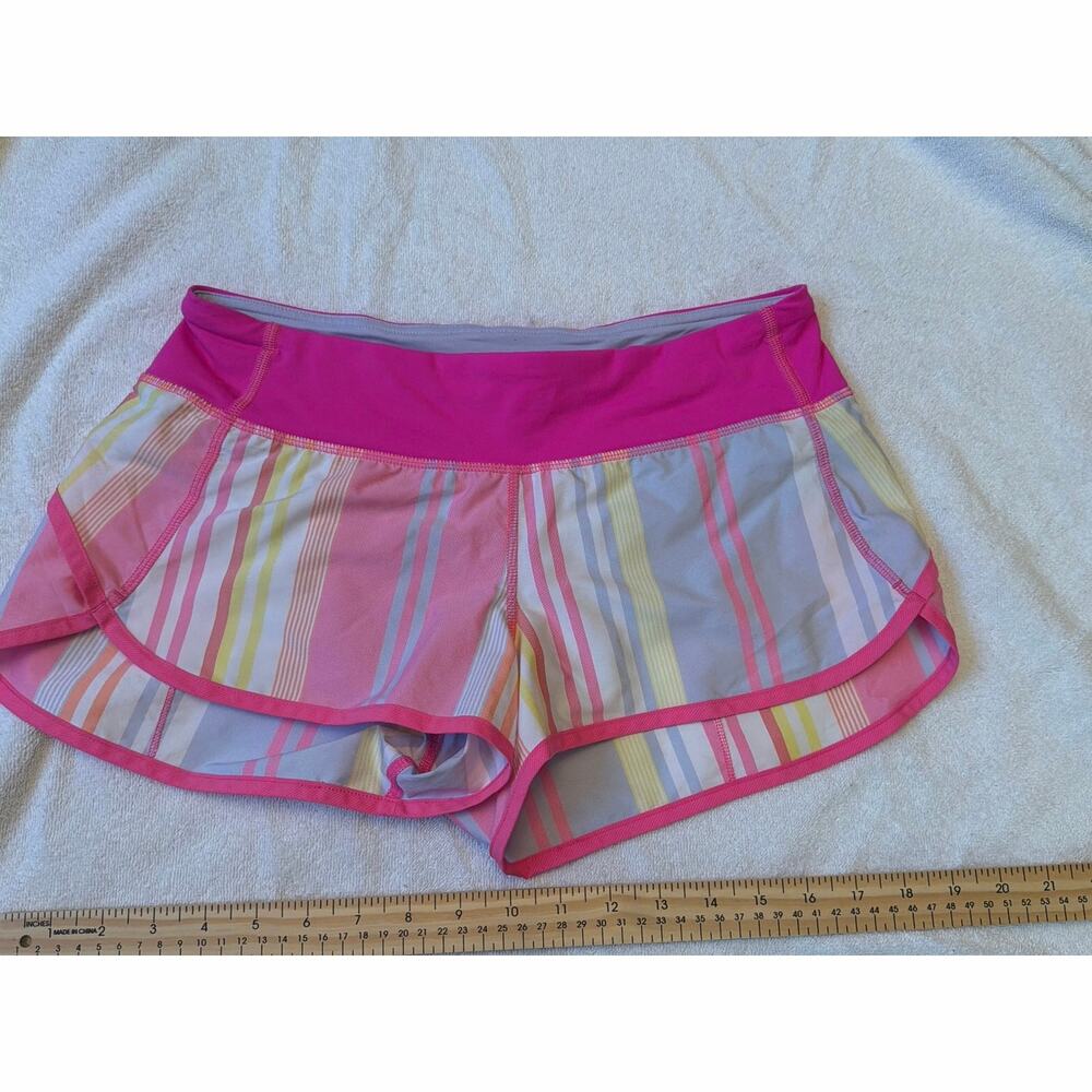 Lululemon Speed Up 2.5" Shorts, Pink Striped print